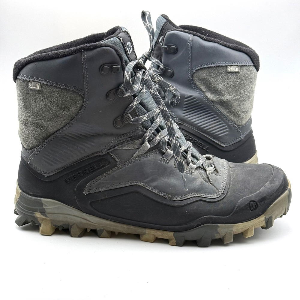 Merrell Monument Hiking Boots Mens 10.5 Gray 400g Insulated Waterproof J32515